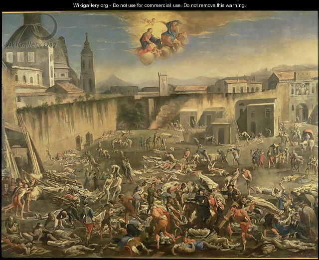 The Marketplace in Naples During the Plague of 1656 (2) - Carlo Coppola