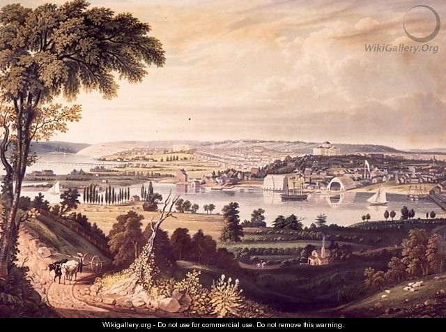 The City of Washington from beyond the Navy Yard c.1824 - George Cooke