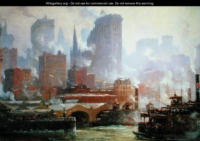 Wall Street Ferry Ship - Colin Campbell Cooper
