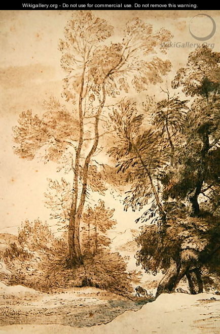 Trees and Deer, after Claude, 1825 - John Constable
