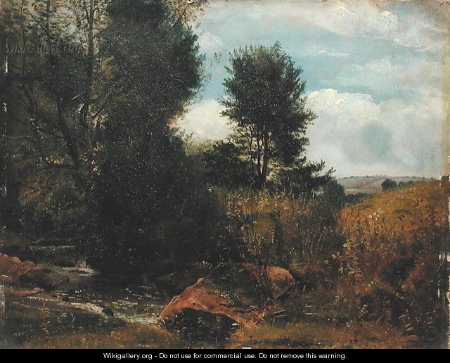 View on the River Sid, near Sidmouth, c.1852 - Lionel Constable