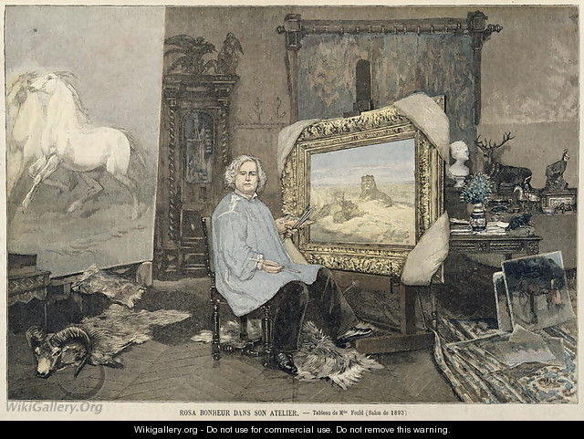 Rosa Bonheur (1822-99) in her studio, from Le Petit Journal 3rd June 1893 - Madame Consuelo-Fould