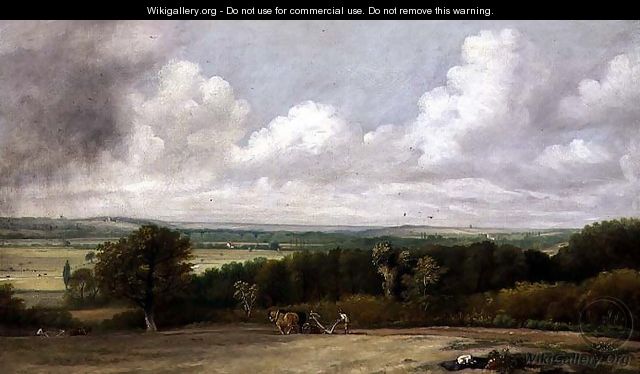 Landscape: Ploughing Scene in Suffolk, A Summerland 1824 - John Constable