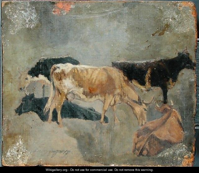 Study of Five Horned Cattle - John Constable