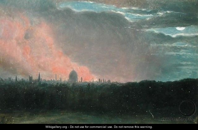 Fire in London seen from Hampstead - John Constable