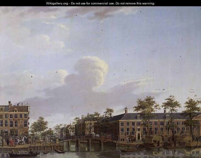 The Alms Houses on River Amstel, Amsterdam - Jan ten Compe
