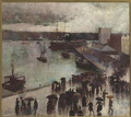 Departure of the Orient - Circular Quay, 1888 - Charles Edward Conder