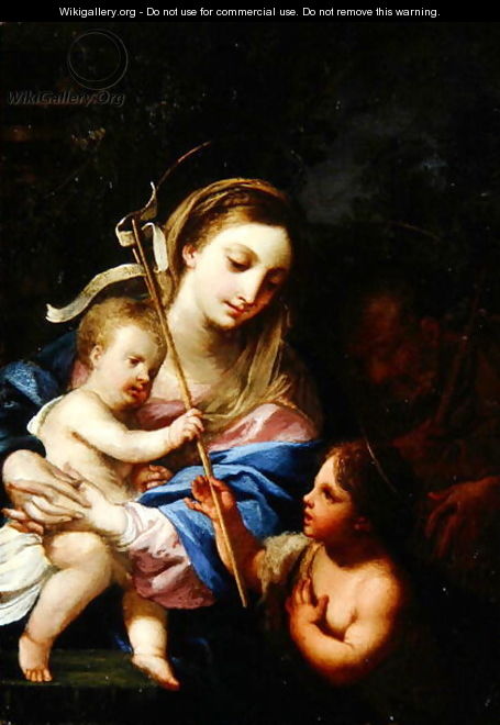 The Holy Family with Saint John the Baptist - Sebastiano Conca