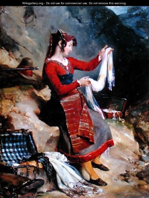 The Wife of an Bandit Examining his Spoils 1825 - Léon Cogniet
