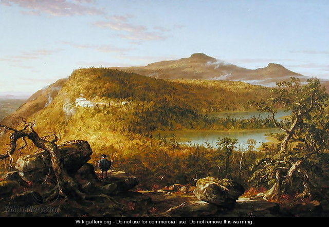 A View of the Two Lakes and Mountain House, Catskill Mountains 1844 - Thomas Cole