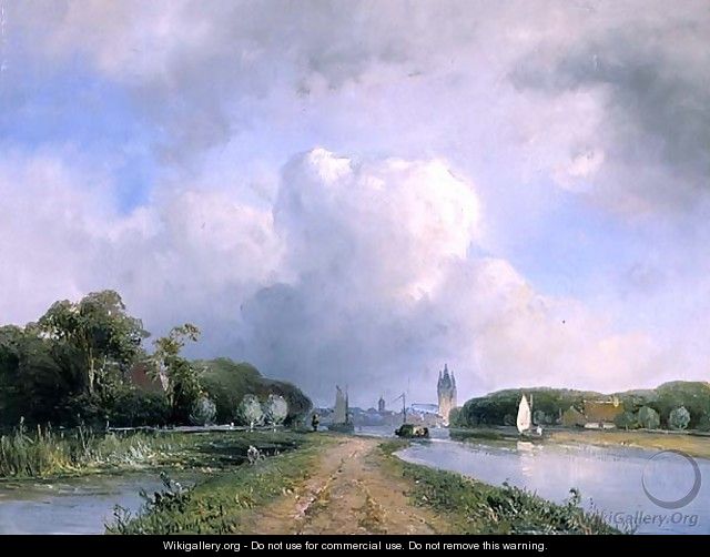 View of the Vliet near Delft, 1844 - Johan Barthold Jongkind
