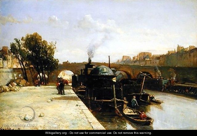 The Seine at Pont Marie, Paris, 1851 - Johan Barthold Jongkind