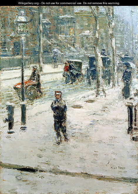 Snow Storm, Fifth Avenue, 1907 - Childe Hassam