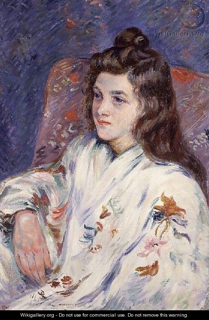 Portrait of Mlle. Guillaumin in a kimono, 1901 - Armand Guillaumin