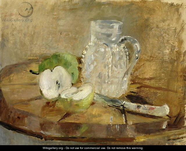 Still Life with a Cut Apple and a Pitcher 1876 - Berthe Morisot