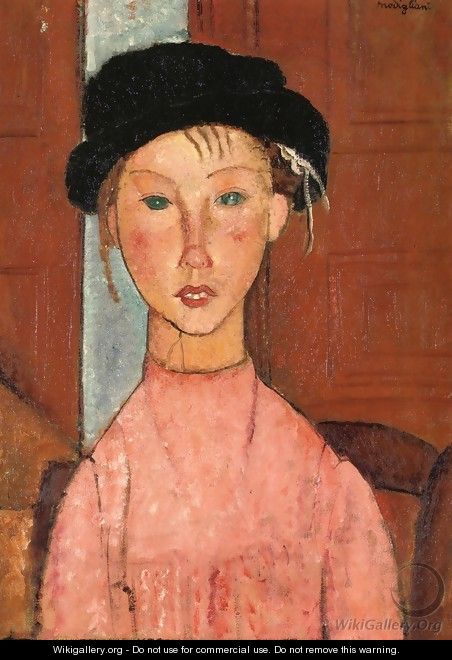 Young Girl in Beret - Amedeo Modigliani