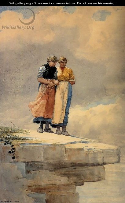 Looking over the Cliff - Winslow Homer