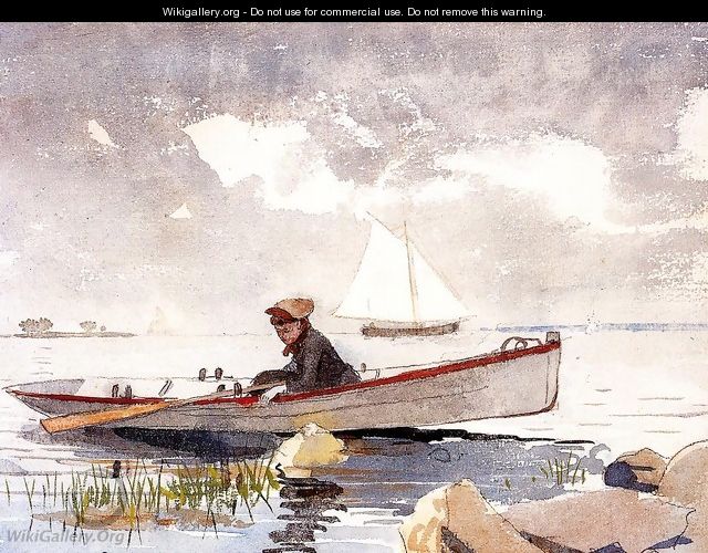 A Girl in a Punt - Winslow Homer