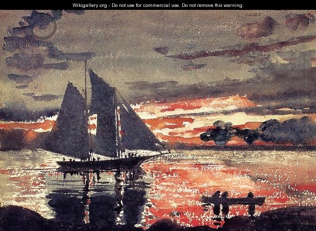 Sunset Fires - Winslow Homer