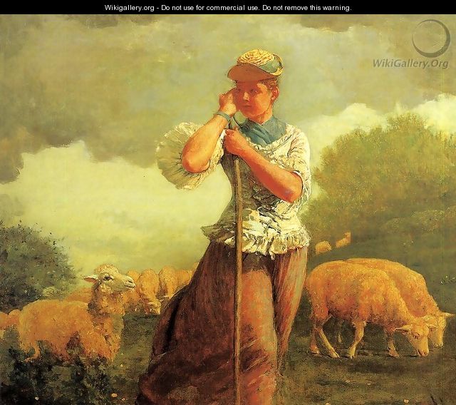 The Shepherdess - Winslow Homer