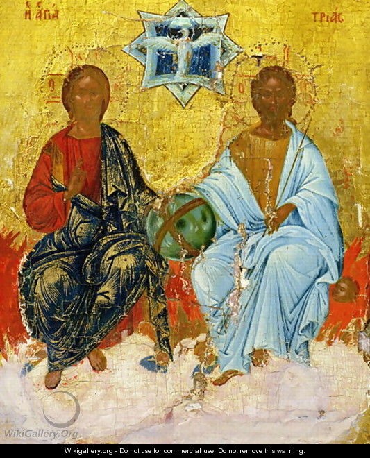 Icon of the Holy Trinity - Anonymous Artist