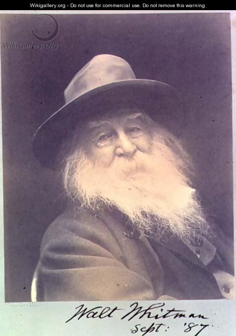 The Laughing Philosopher a portrait of Walt Whitman (1819-91) September 1887 - George C. Cox