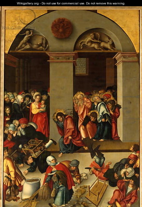 The Casting out of the Moneylenders from the Temple - Lucas The Younger Cranach