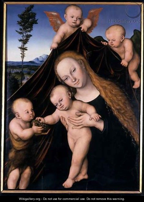 Madonna and Child with John the Baptist, 1534 - Lucas The Younger Cranach