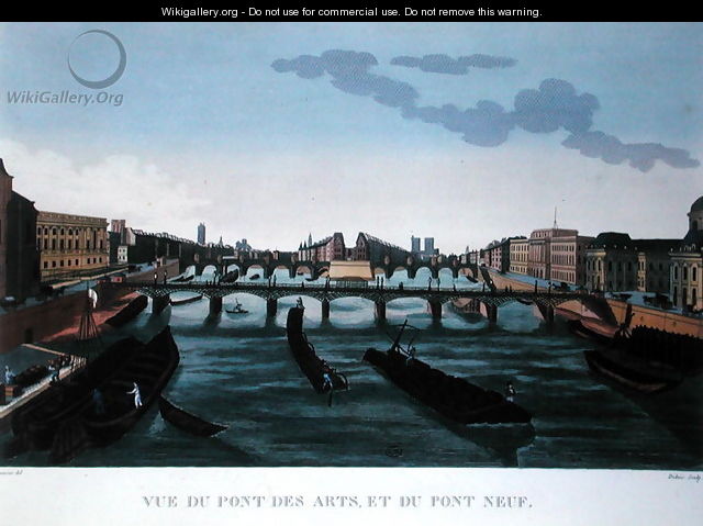 The Pont des Arts and the Pont Neuf, c.1815-20 - Henri (after) Courvoisier-Voisin