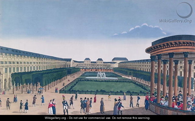 View of the Gardens of the Palais Royal, as seen from the Rotunda - Henri (after) Courvoisier-Voisin
