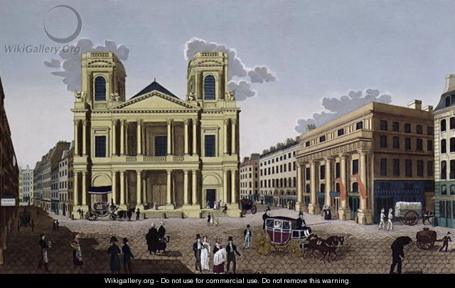 The Porch of the Church of Saint Eustache, c.1815-20 - Pierre (after) Courvoisier