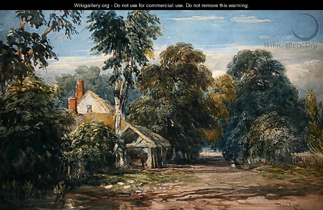 A Cottage and Byre at the Edge of a Wood, 1845 - David Cox