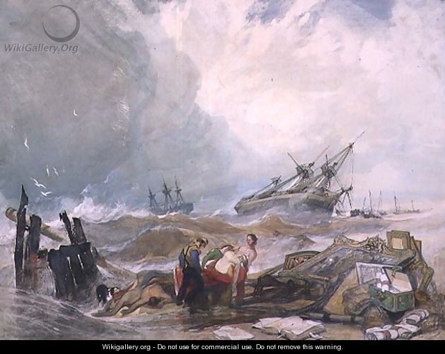 The wreck of the Houghton Hall pictures - John Sell Cotman