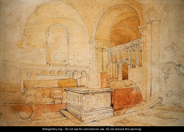 Interior of Norwich Cathedral 2 - John Sell Cotman