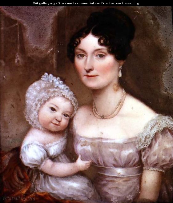 Lady FitzHerbert with one of her youngest children, c.1817 - William the Elder Corden