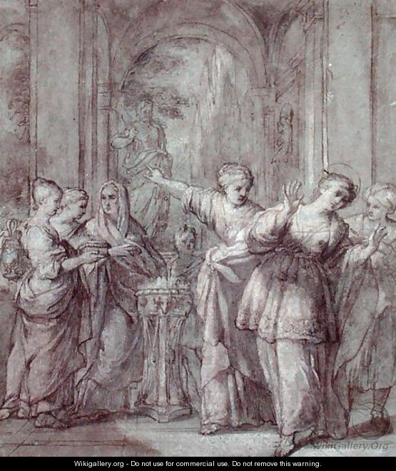Santa Bibiana Refusing to Worship Pagan Gods, c.1624 - Pietro Da Cortona (Barrettini)
