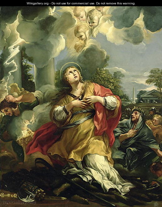 The Vision of St. Barbara - Pietro Da Cortona (Barrettini)