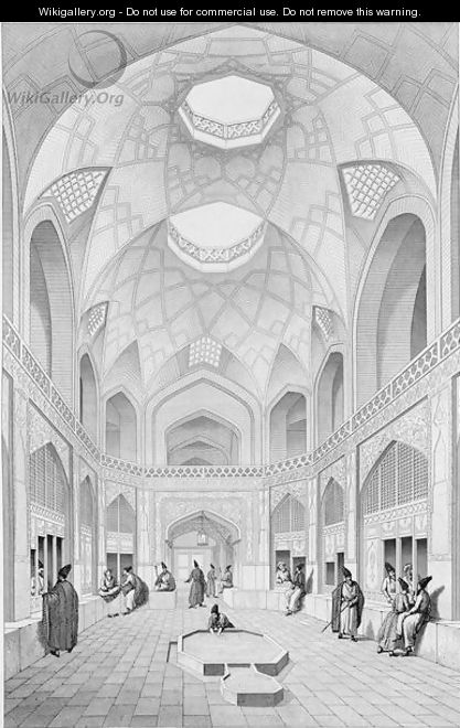 Adji Seid Hussein Bazaar, in Kashan, from Voyage Pittoresque