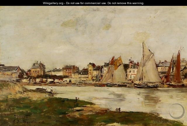 View of the Port of Trouville, High Tide - Eugène Boudin