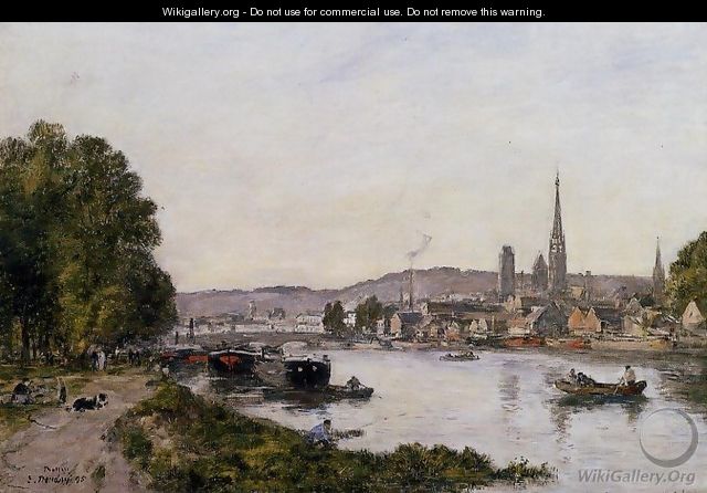 Rouen, View over the River Seine - Eugène Boudin