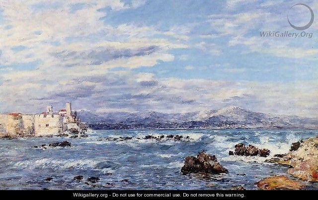 A Gusty Northwest Wind at Antibes - Eugène Boudin