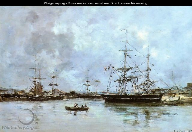 The Port of Deauville - Eugène Boudin