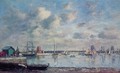 Camaret, Boats in the Harbor - Eugène Boudin