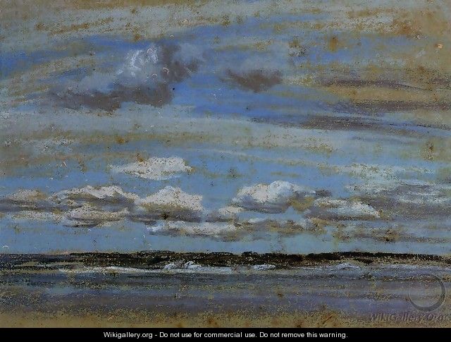 White Clouds over the Estuary - Eugène Boudin