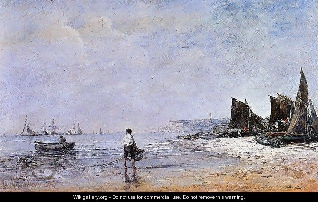 The Fisherman, Low Tide - Eugène Boudin