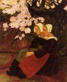 Two Breton Women under a Flowering Apple Tree - Paul Serusier