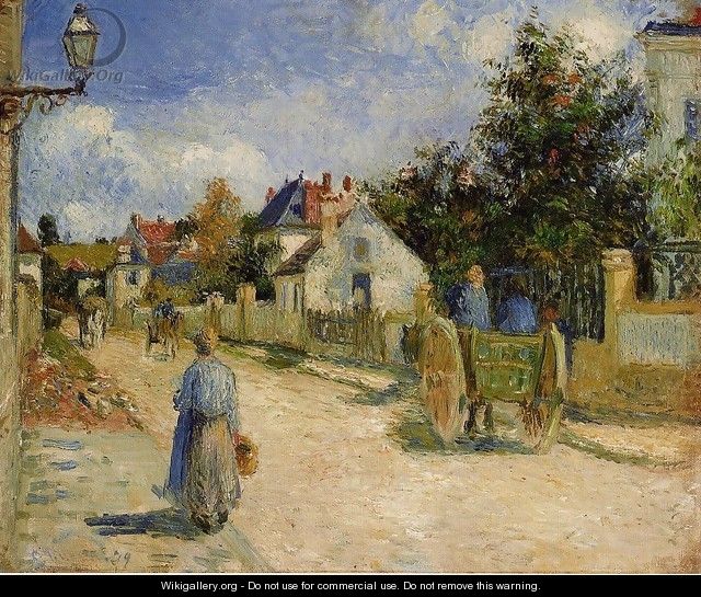 A Street in Pontoise - Camille Pissarro