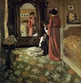 Interior, Bedroom with Two Figures - Felix Edouard Vallotton