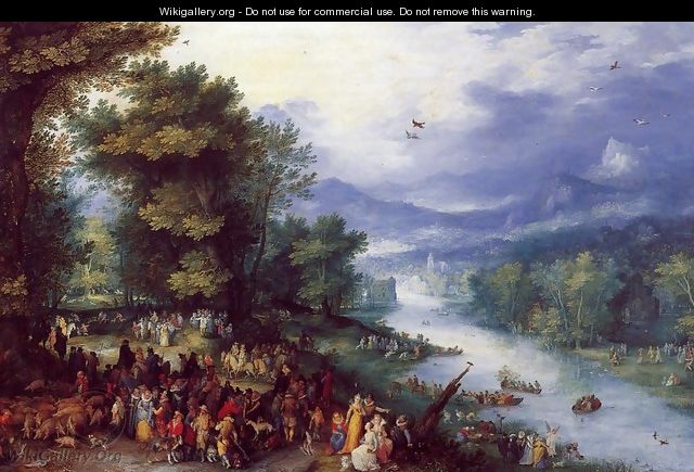 Landscape with the Young Tobie - Jan The Elder Brueghel