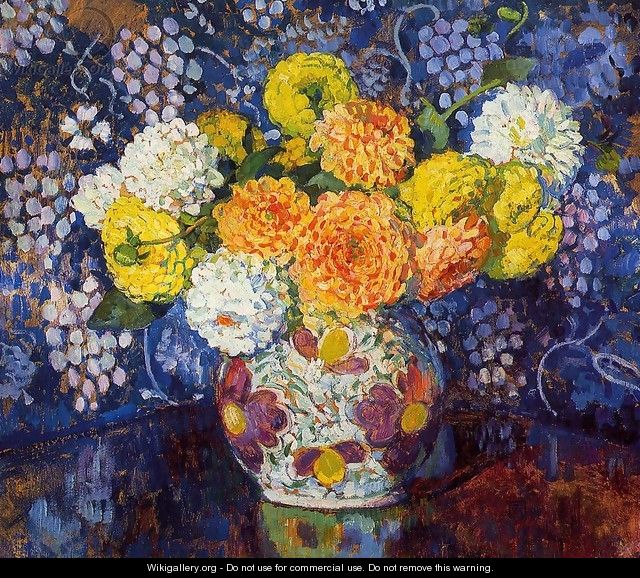 Vase of Flowers - Theo van Rysselberghe